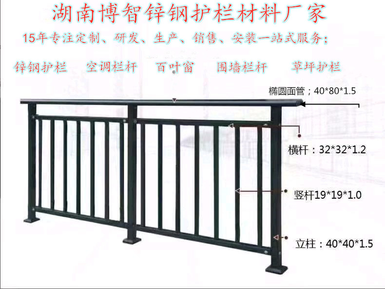 小区专用锌钢护栏材料规